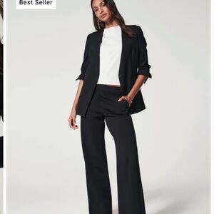 Spanx The Perfect Oversized black v neck blazer, size M